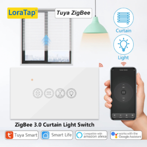 مفتاح أباجور سمارت مع كبسة إضاءة Loratap Zigbee